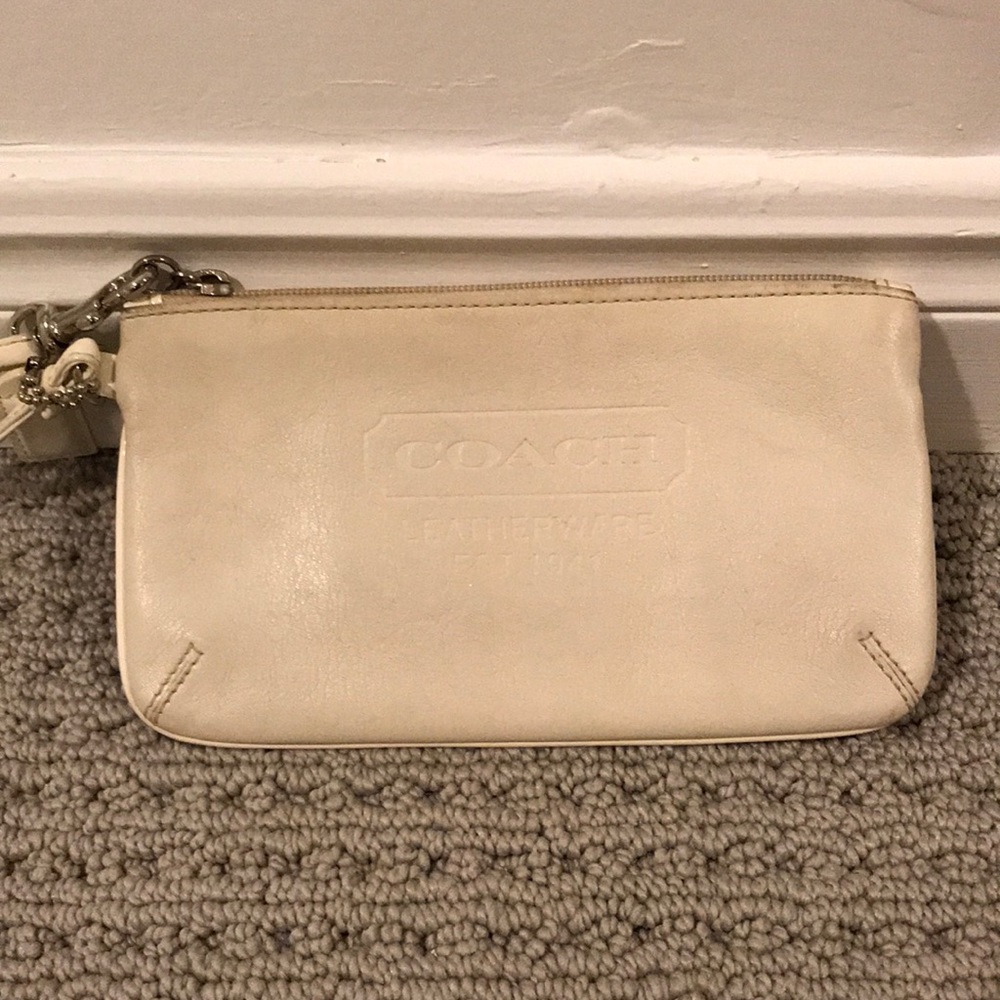 White coach wristlet